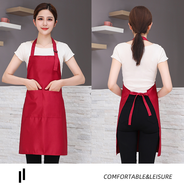 Fine imitation wool wear-resistant and anti-fouling halter neck apron HD1-599