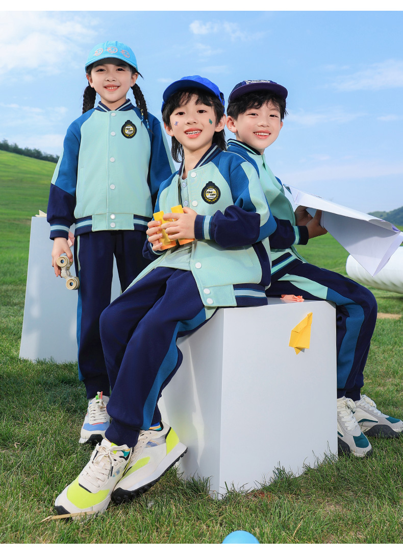 Campus primary school students outdoor sports school uniform suit two-piece suit 921-6327 assault jacket three-piece suit