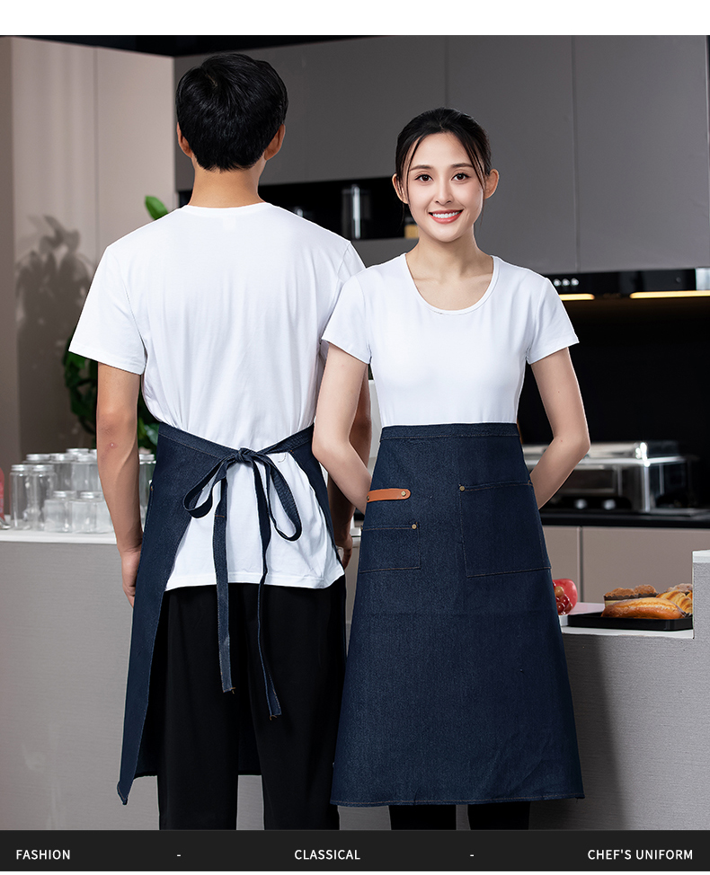 Large chef uniform work clothes tie apron H02-22801 large apron