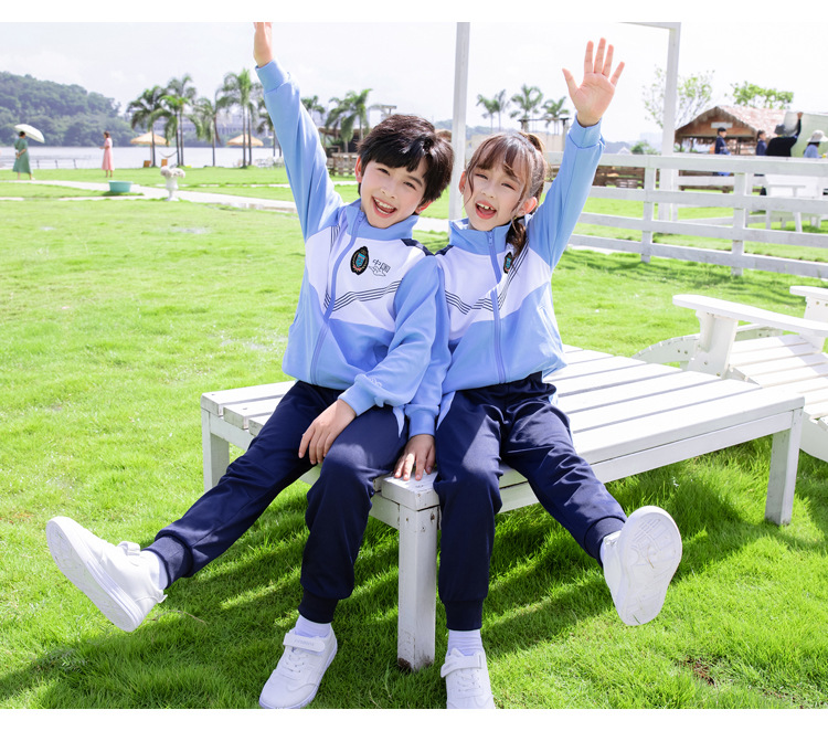 Casual sports style elementary school student uniform two-piece suit D22-1955 summer two-piece suit