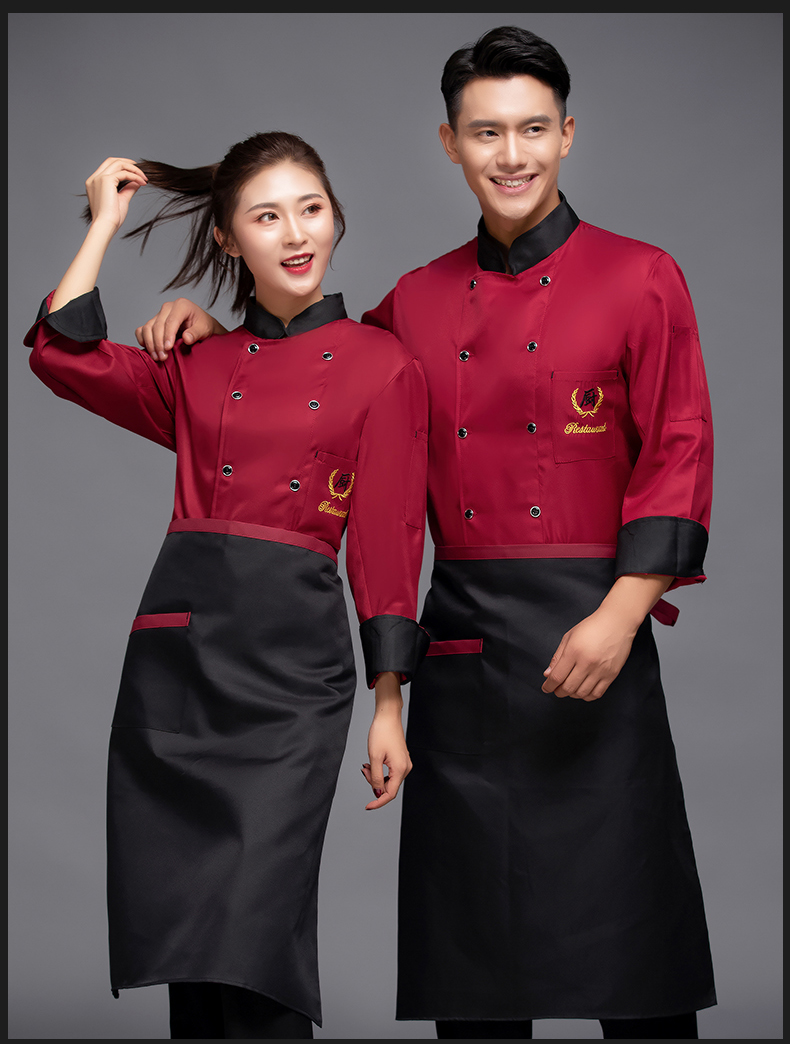 Chef hotel restaurant long sleeve chef uniform top H12-L028