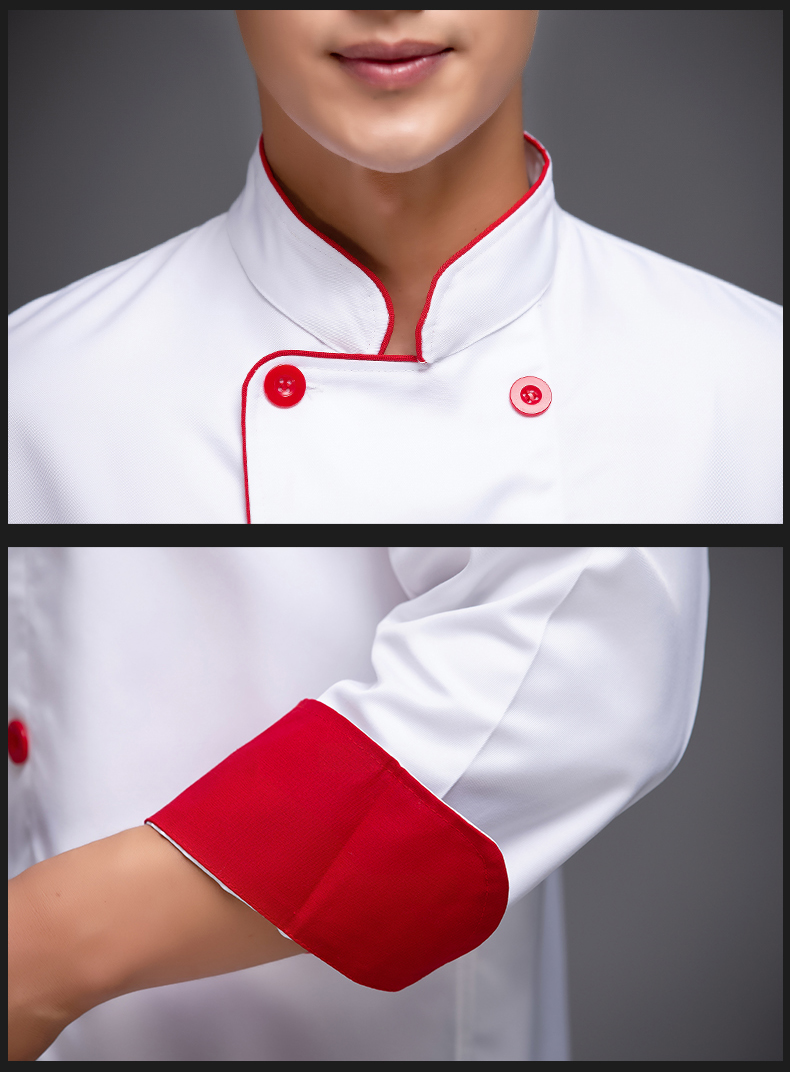 Single-side catering long-sleeved chef uniform top H12-L032