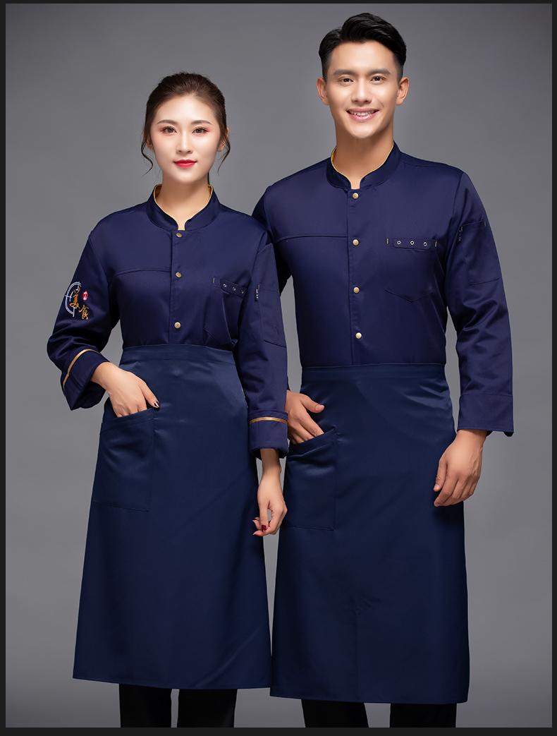 Single exhaust hole hotel long sleeve chef uniform top H12-L033