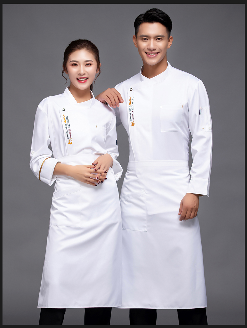 Flame long sleeve chef uniform top H12-L042