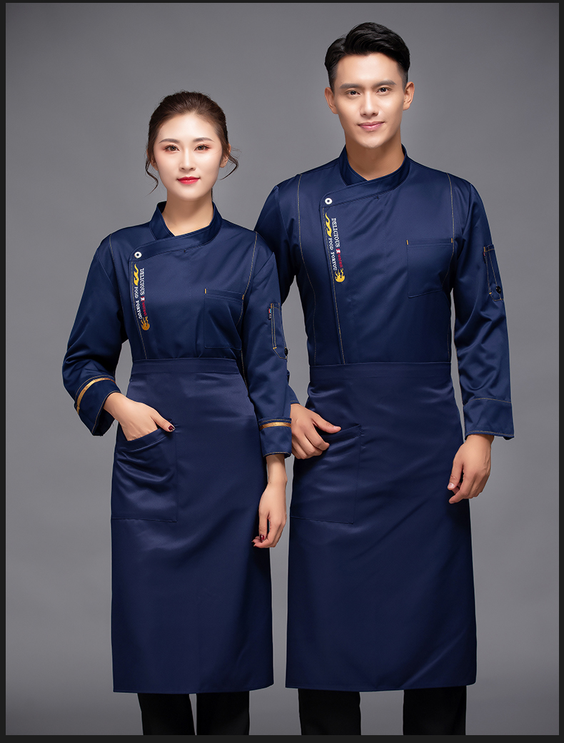 Flame long sleeve chef uniform top H12-L042