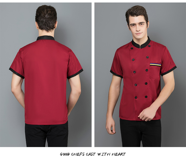 Three-bar short-sleeved chef uniform apron H02-20F139-141 apron