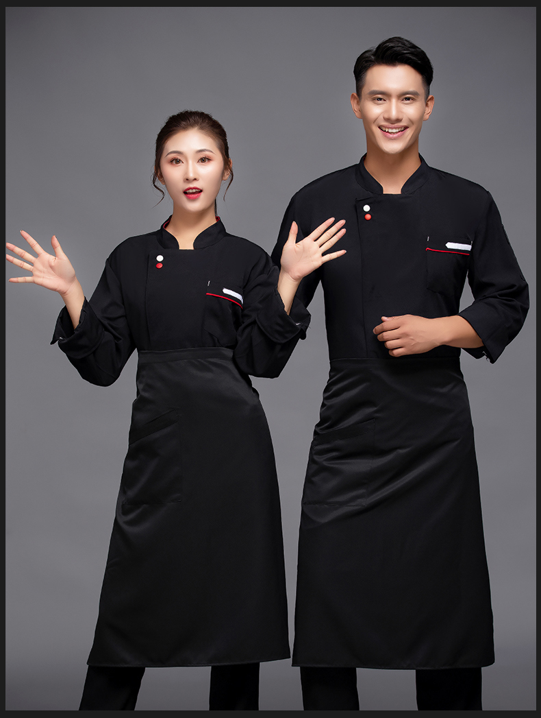 Double buckle hotel catering chef apron H12-L051 apron