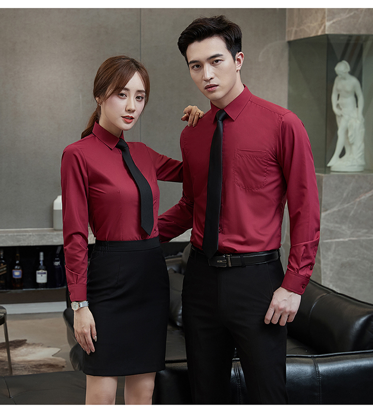 Anti-wrinkle and non-iron temperament long-sleeved shirt 188-8131 men long-sleeved shirt