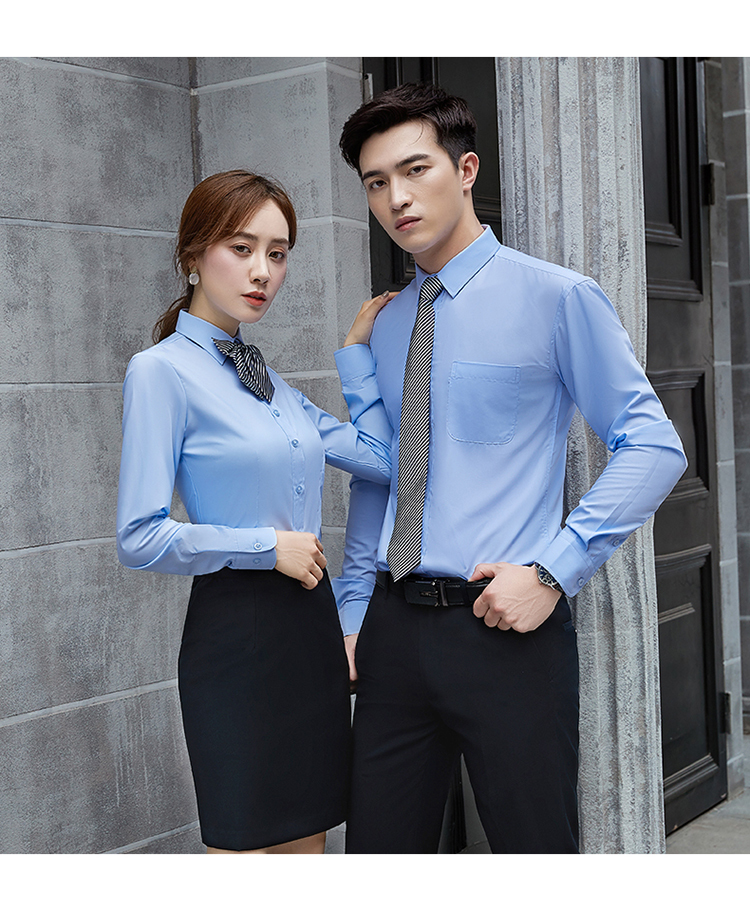 Anti-wrinkle and non-iron temperament long-sleeved shirt 188-9131 women long-sleeved shirt