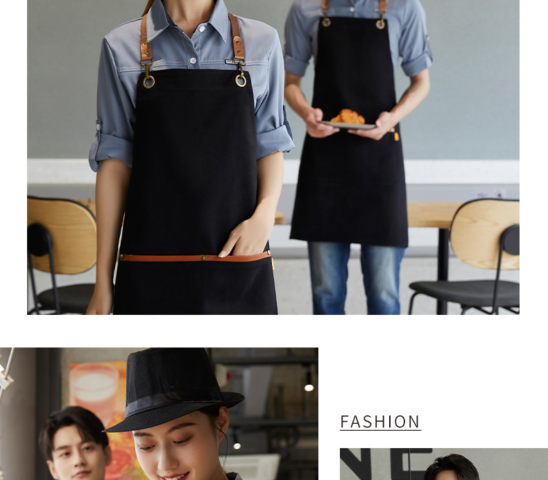 Cotton coarse cloth dirt-resistant and wear-resistant adjustable shoulder apron H15-C2205