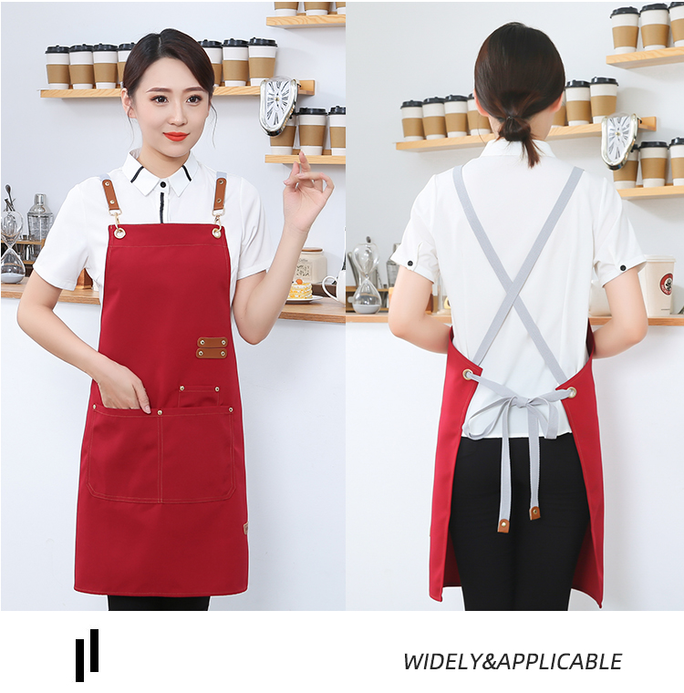 Thickened canvas waterproof cross strap shoulder apron HD1-09