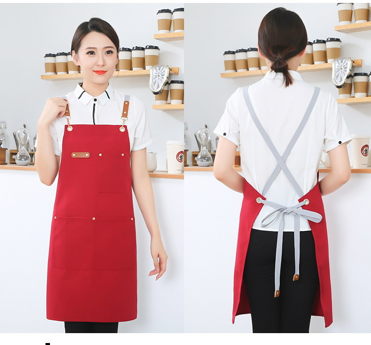 Thickened canvas waterproof cross strap shoulder apron HD1-09