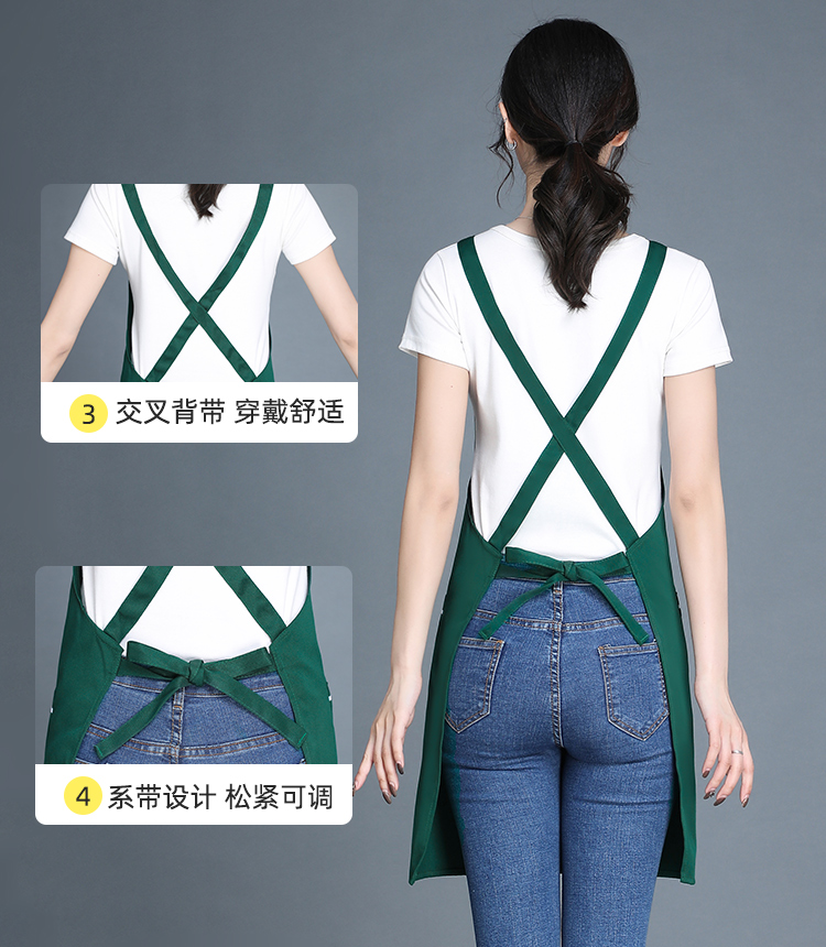 360g double-stranded workwear anti-fouling halter apron HD1-047