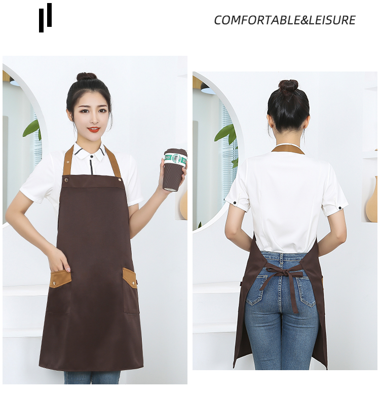 Thickened workwear waterproof adjustable halter apron HD1-111