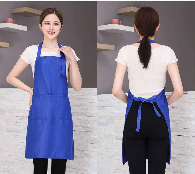 Fine imitation wool wear-resistant and anti-fouling halter neck apron HD1-599