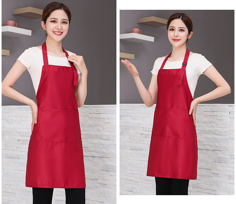 Fine imitation wool wear-resistant and anti-fouling halter neck apron HD1-599