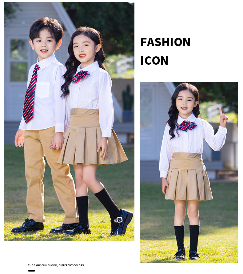 British style elementary and middle school students all-match campus long-sleeved women shirt D11-2130