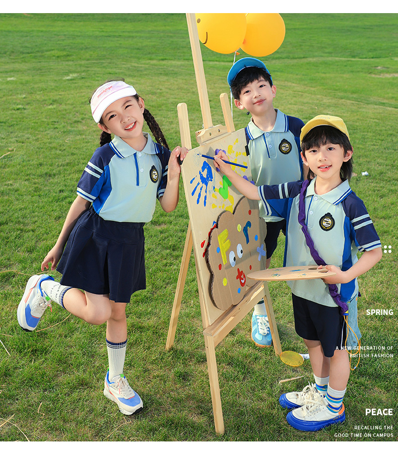 Campus primary school students outdoor sports school uniform suit two-piece suit 921-6327 assault jacket three-piece suit