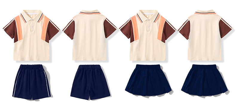 Primary school sports meeting school uniform class uniform suit two-piece suit 921-1328 coffee color two-piece suit