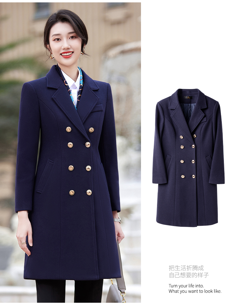 Longfeng woolen business woolen coat for women DY7-2293 for women