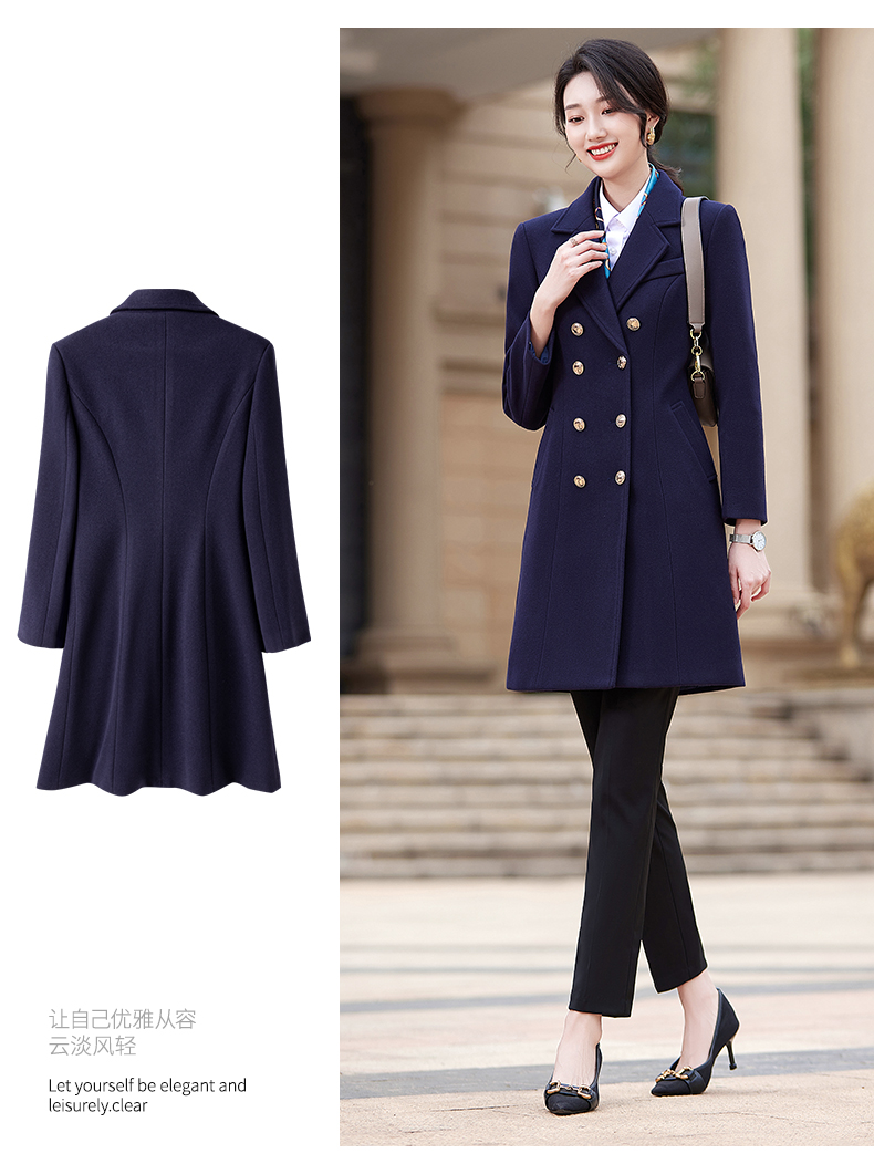 Longfeng woolen business woolen coat for women DY7-2293 for women