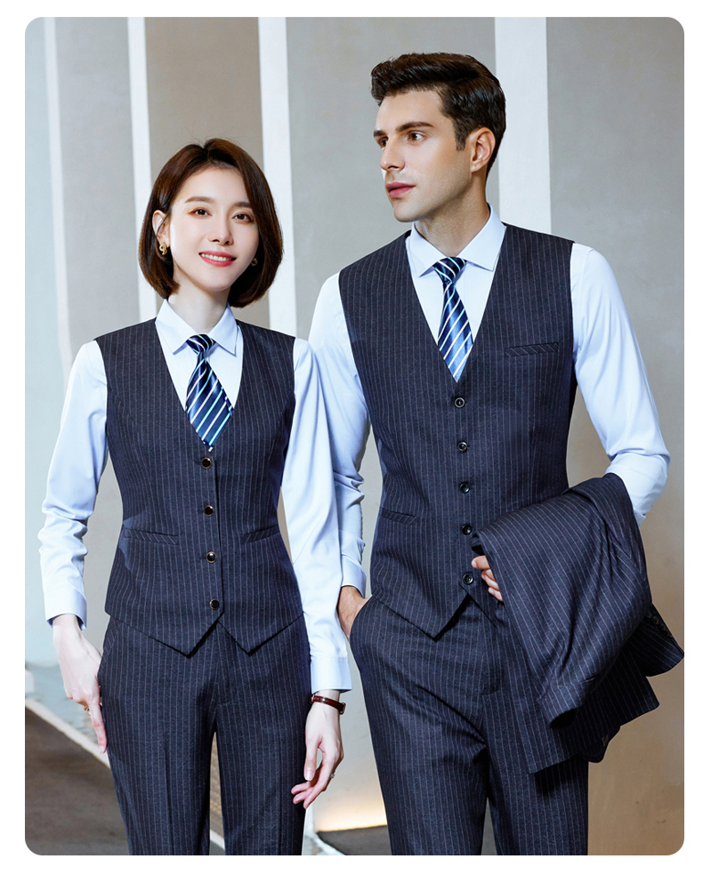 Striped British style business suit vest 81-8899 men vest