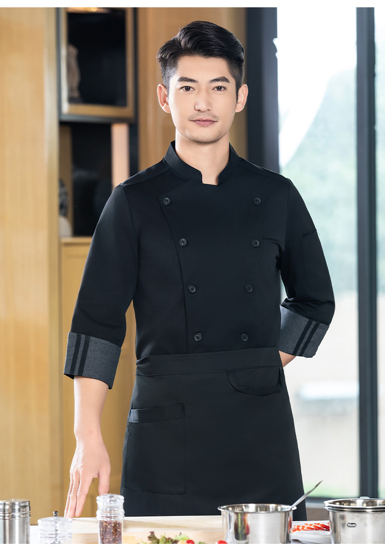 Breathable anti-fouling long-sleeved chef uniform H02-24301