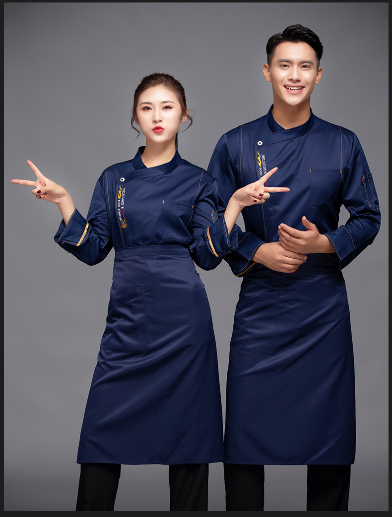 Flame long sleeve chef uniform top H12-L042