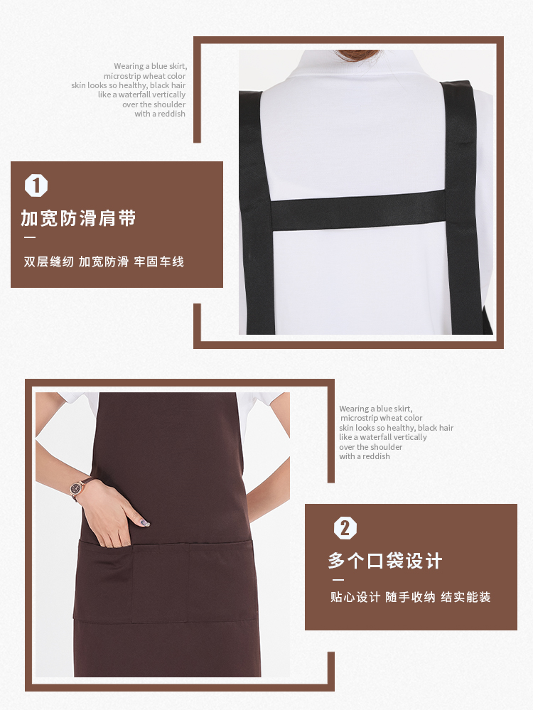 Workwear bib apron U01-198