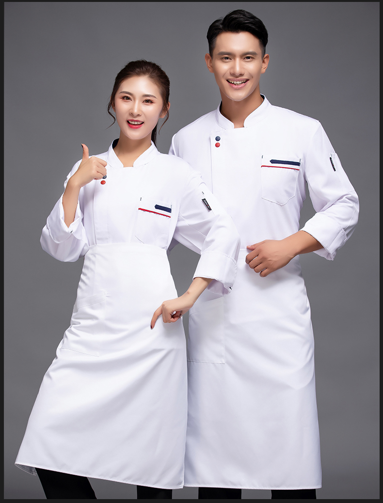 Double buckle hotel catering chef apron H12-L051 apron