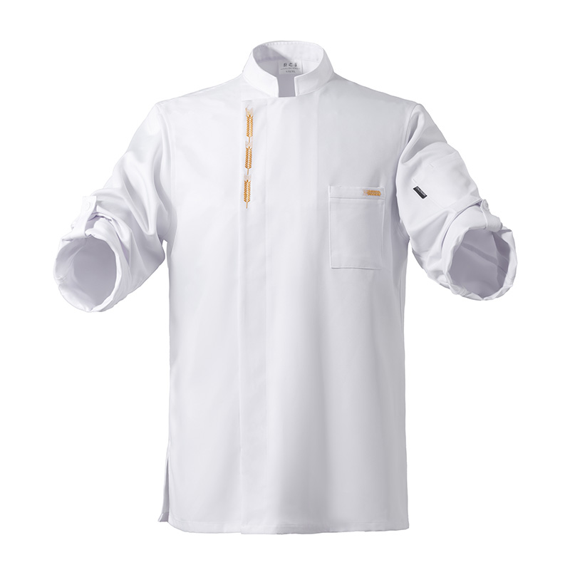 Wheat ear long sleeve chef uniform top H01-22101