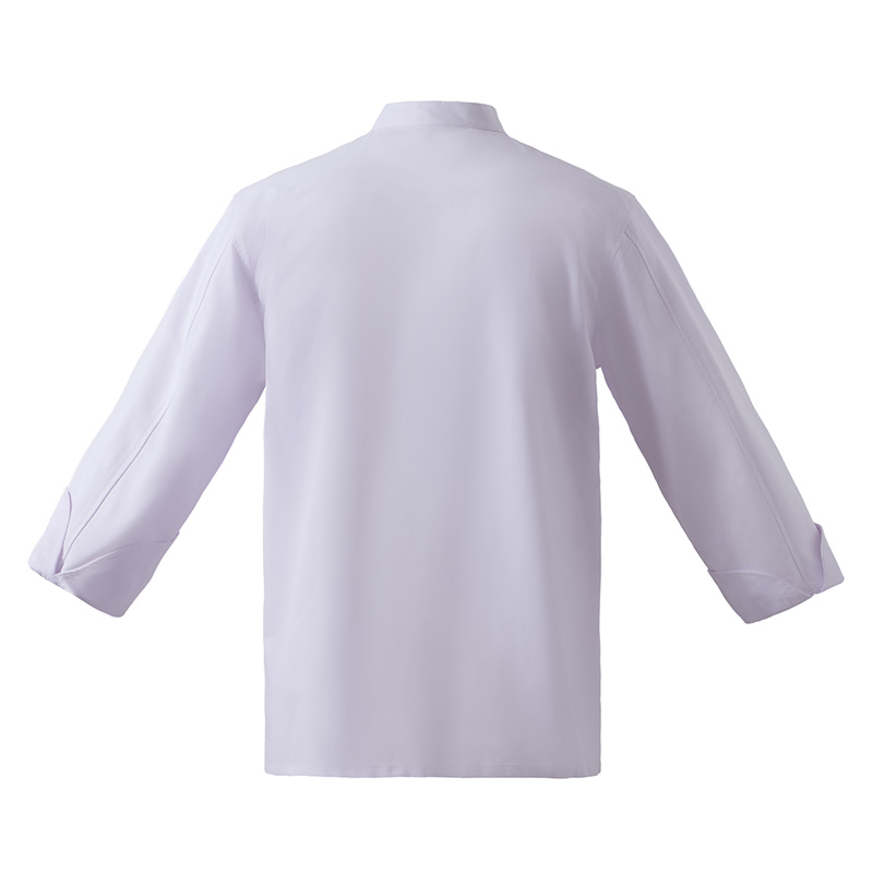 Super soft dark placket long sleeve chef uniform top H01-22111