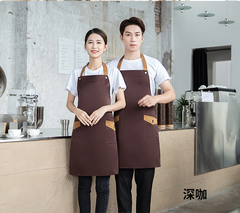 Waterproof and oil-proof kitchen hotel halter apron U01-B03