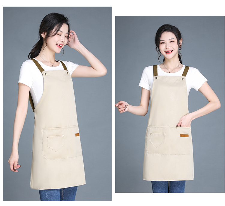 Workwear waterproof and anti-fouling adjustable halter apron HD1-05