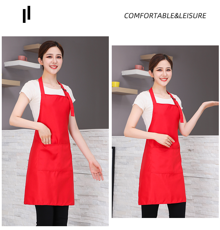 Fine imitation wool wear-resistant and anti-fouling halter neck apron HD1-599