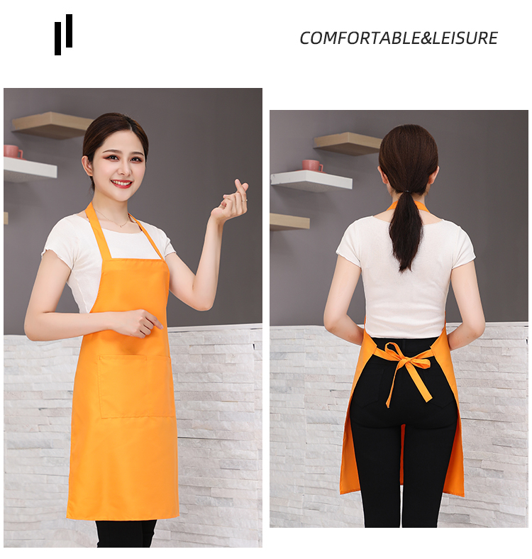 Fine imitation wool wear-resistant and anti-fouling halter neck apron HD1-599