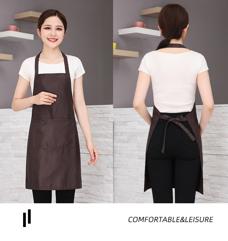 Fine imitation wool wear-resistant and anti-fouling halter neck apron HD1-599