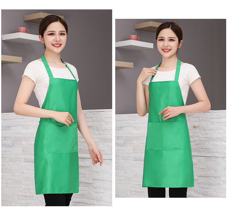 Fine imitation wool wear-resistant and anti-fouling halter neck apron HD1-599