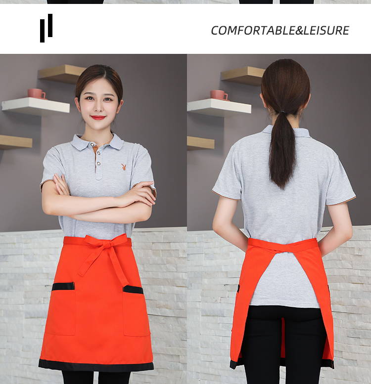 Hem color matching half-length super short apron HD1-hem color matching