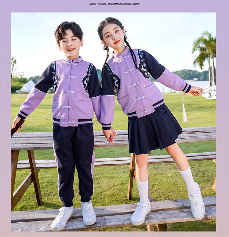 Sports style elementary and middle school students children sports two-piece suit 894-6310