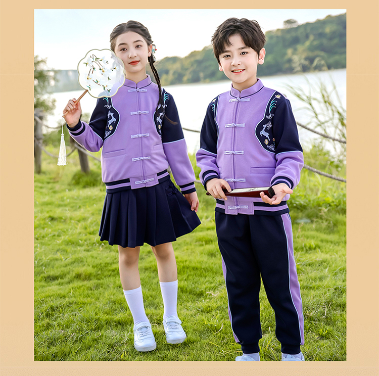 Sports style elementary and middle school students children sports two-piece suit 894-6310