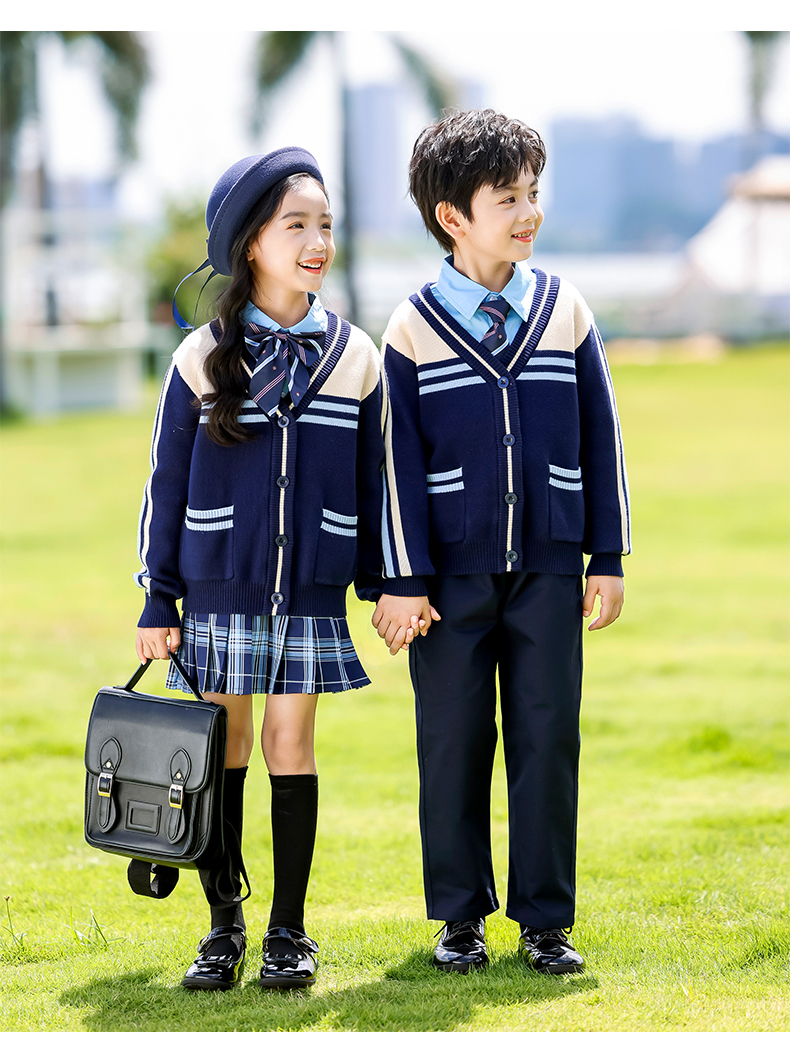 British style casual class uniform pure cotton suit school uniform 215-9155+9156 four-piece suit (with label)