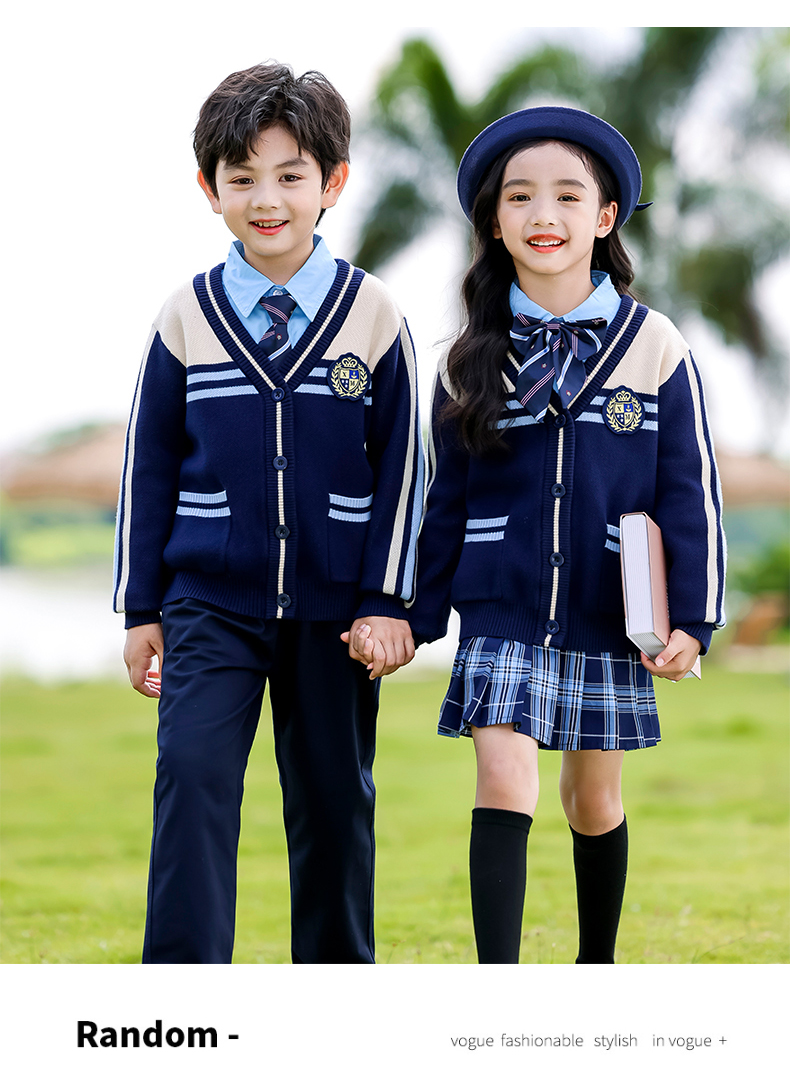 British style casual class uniform pure cotton suit school uniform 215-9155+9156 four-piece suit (with label)