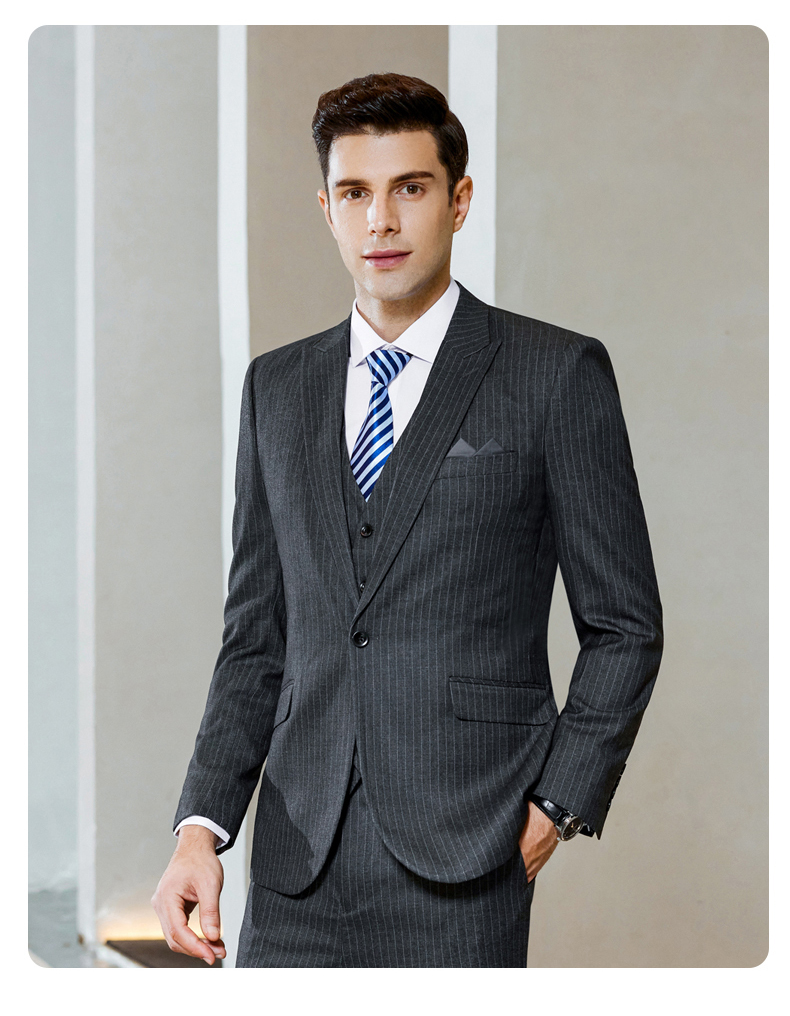 Striped British style business suit vest 81-8899 men vest