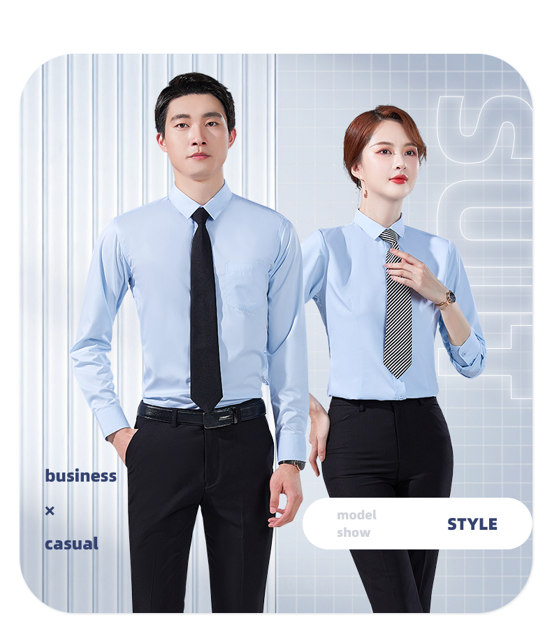 Slim fit bamboo fiber wrinkle-resistant long-sleeved shirt with pockets 188-8181 men long-sleeved shirt