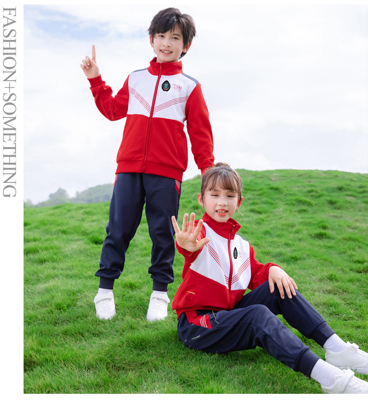 Casual sports style elementary school student uniform two-piece suit D22-1955 summer two-piece suit