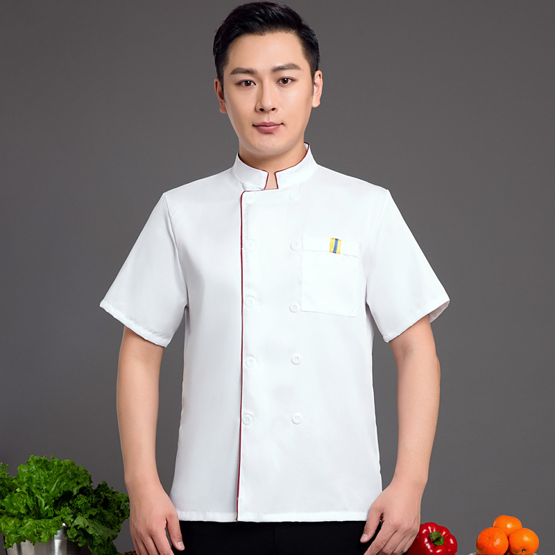 Hotel Western Restaurant Catering Chef Uniform Kitchen Work Uniform Long Sleeve B05-Kitchen White