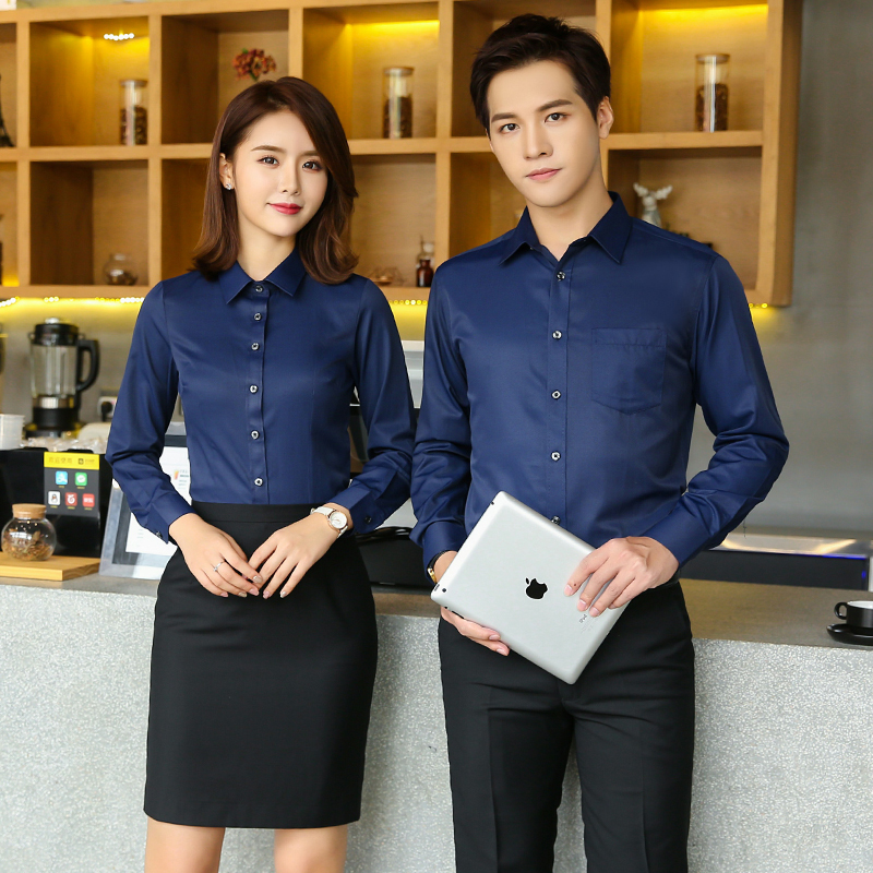 Fine twill professional long-sleeved shirt for men and women 180-777.138