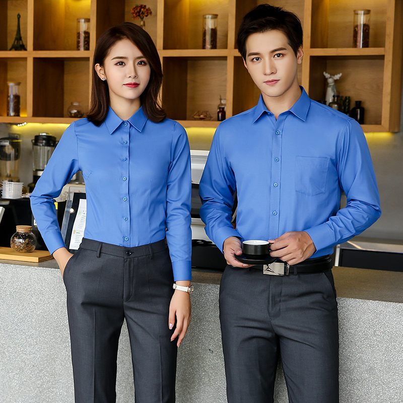 Fine twill professional long-sleeved shirt for men and women 180-777.138