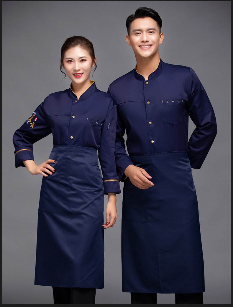 Single exhaust hole hotel long sleeve chef uniform top H12-L033